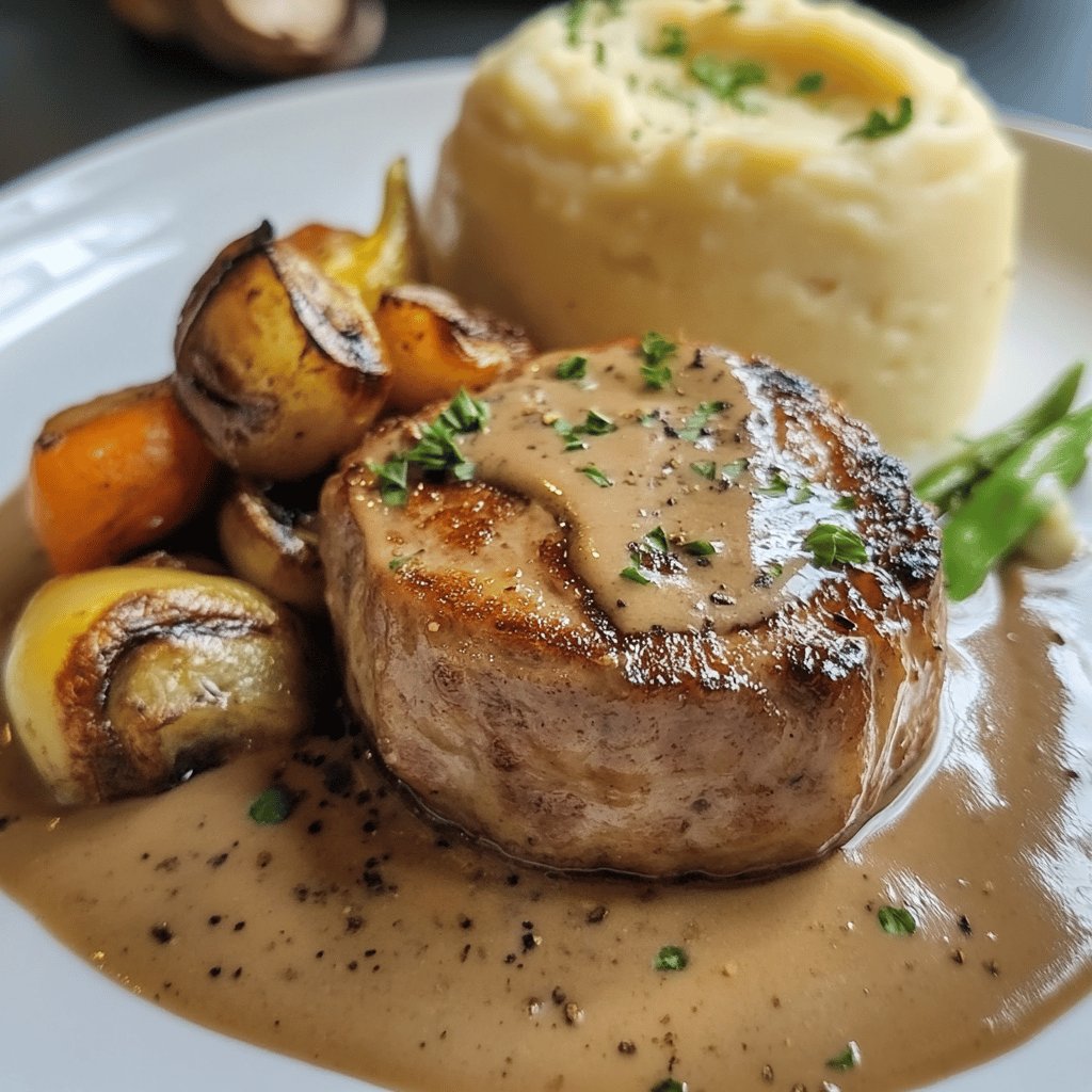 Filet mignon de porc à la moutarde