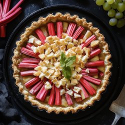 Tarte à la rhubarbe rapide