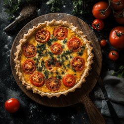 Tarte à la tomate et moutarde