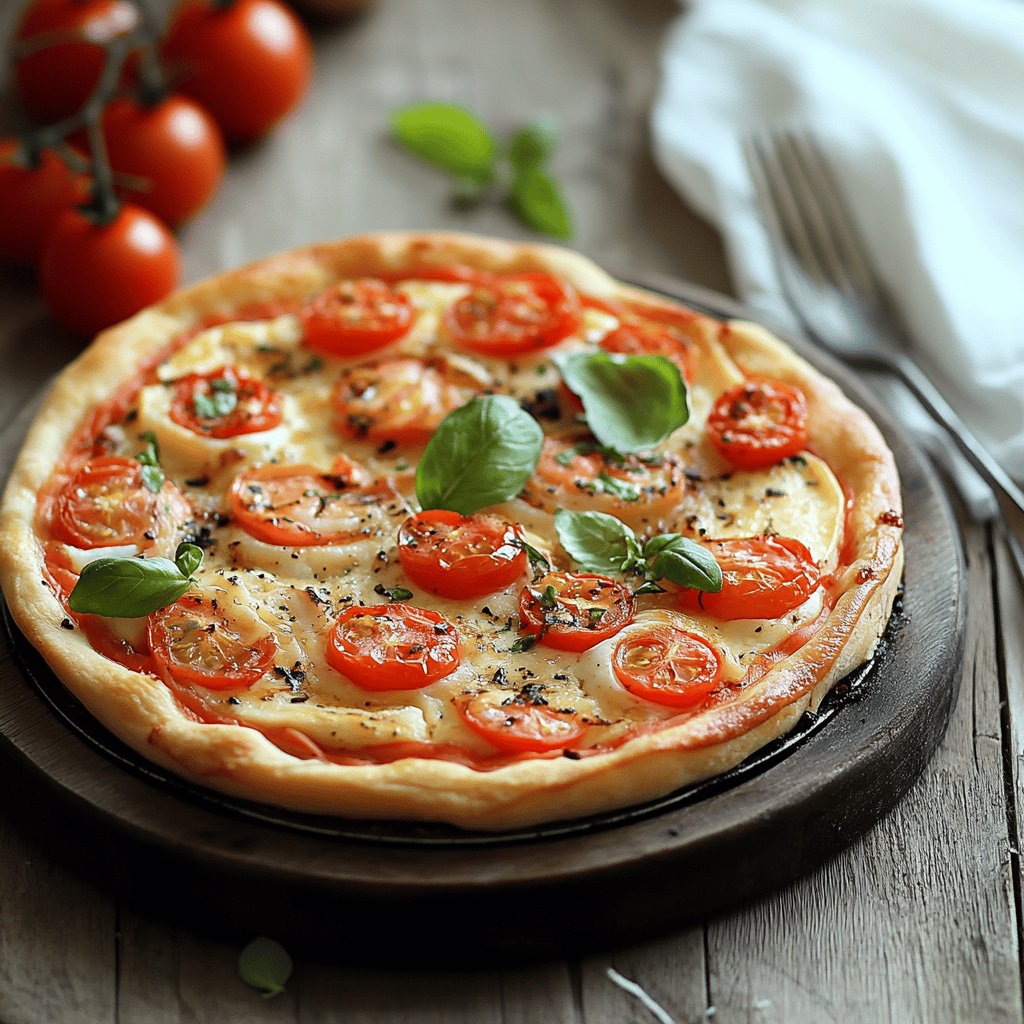 Tarte thon et tomate à la moutarde