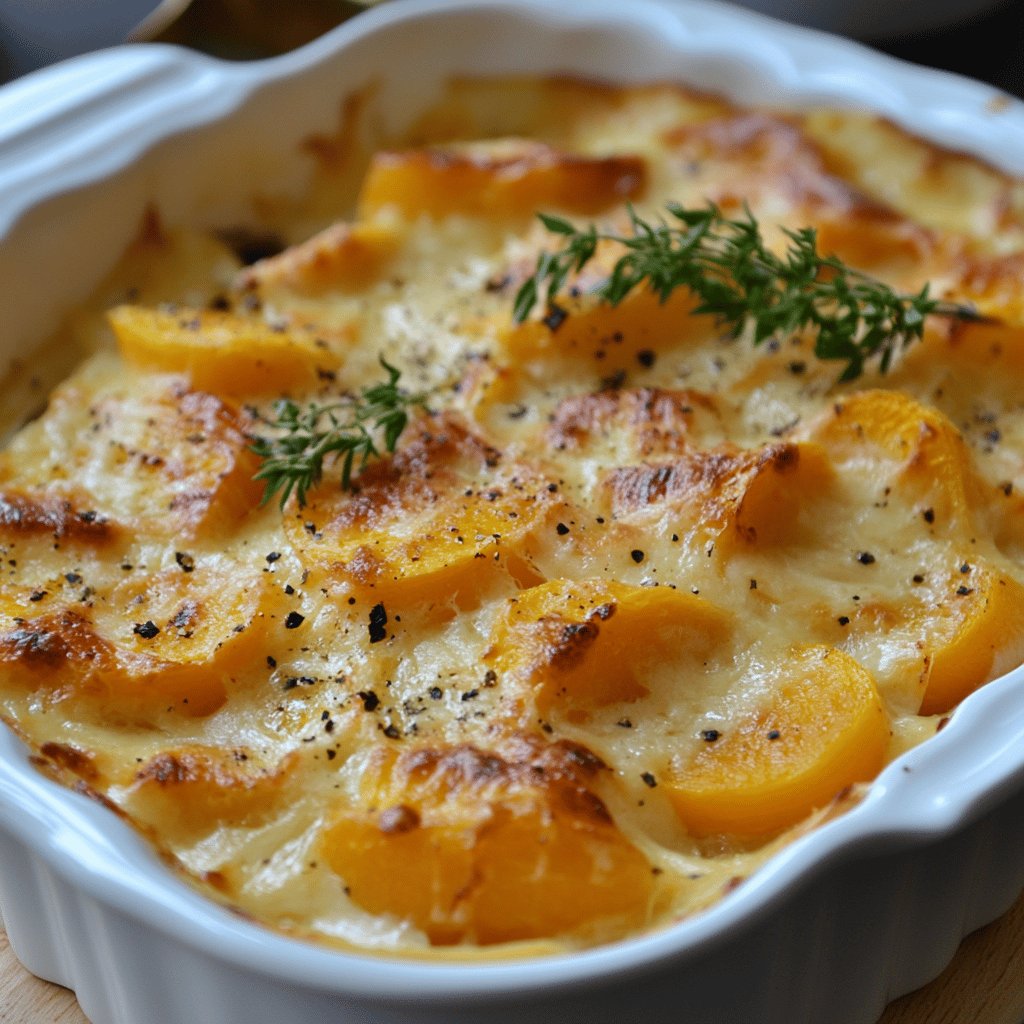 Gratin de courge butternut