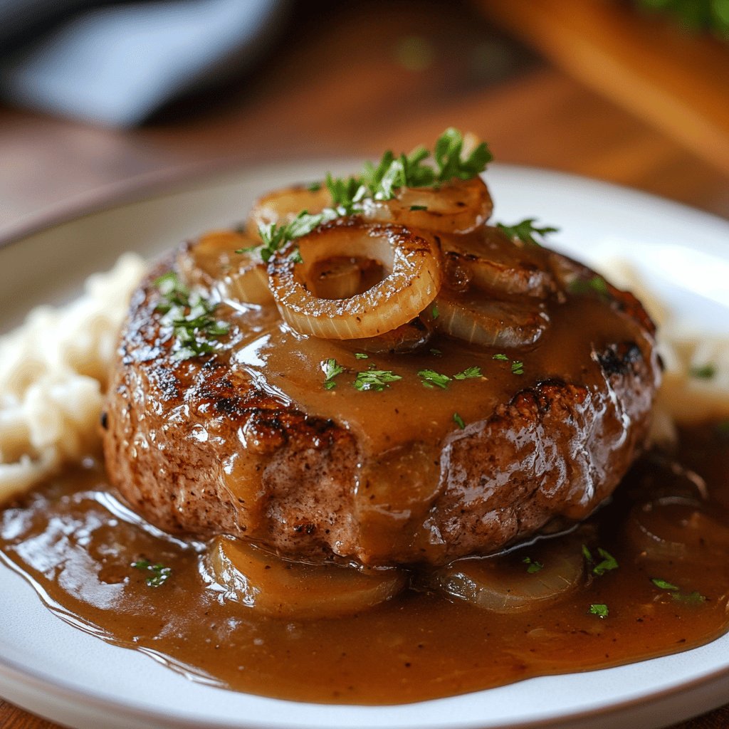 Hamburger Steak with Onion Gravy