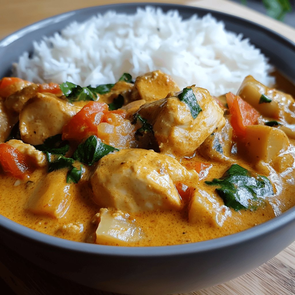 Poulet au coco et curry