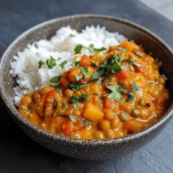 Lentilles corail au curry