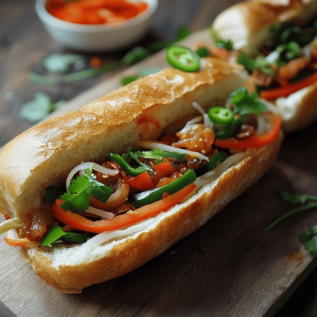 Vietnamese Bánh Mì Sandwich