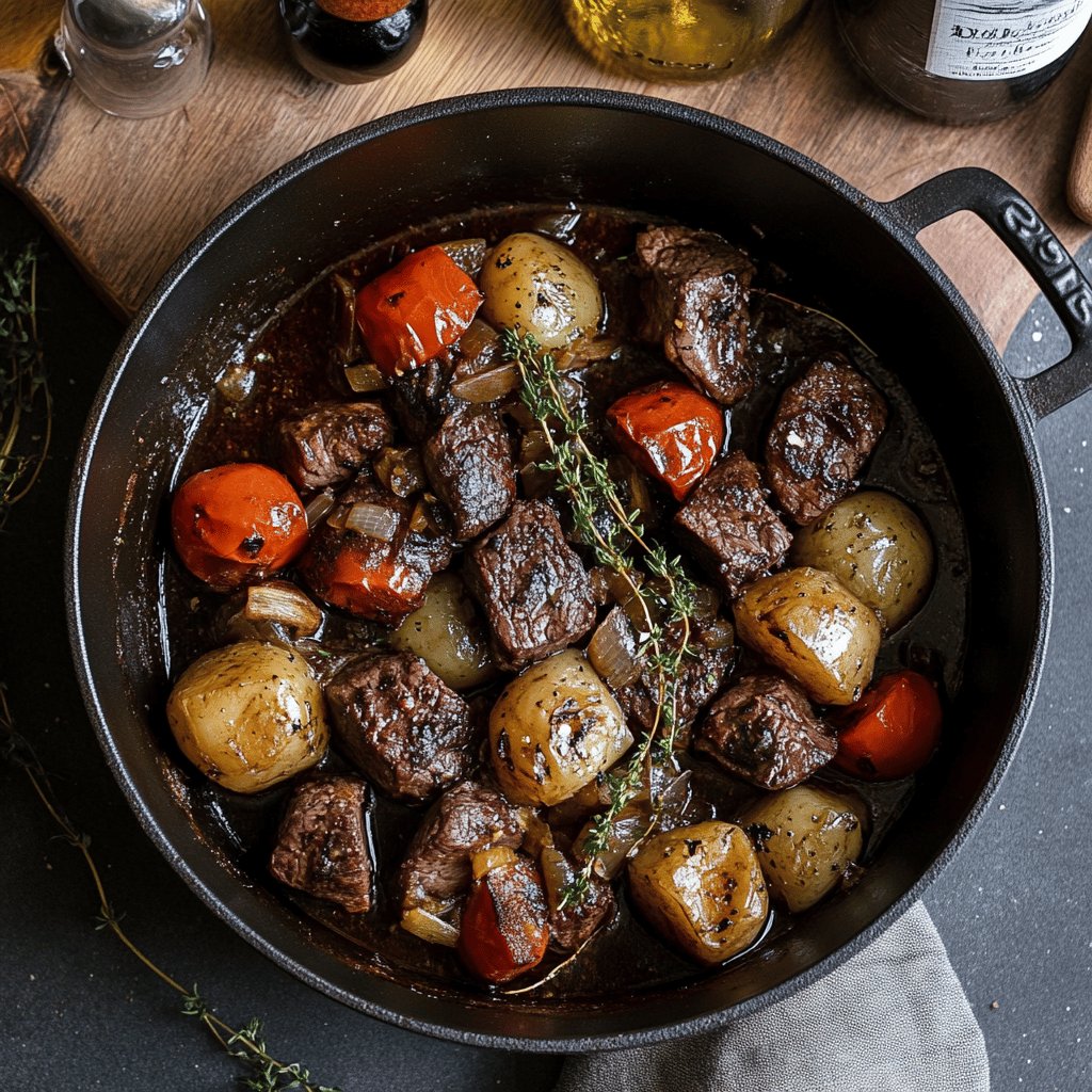 Joue de boeuf à la bourguignonne