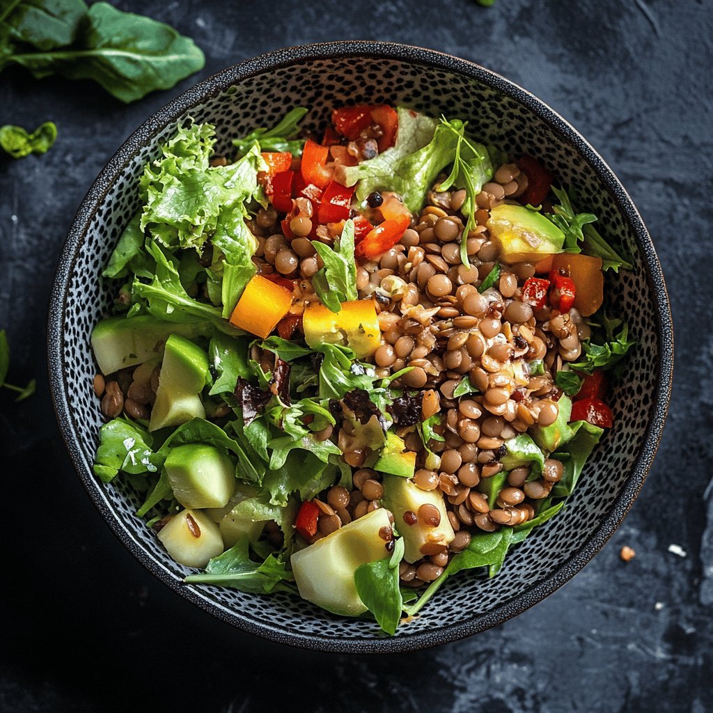 Salade de lentilles savoureuse