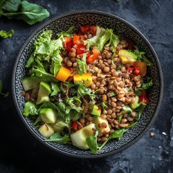 Salade de lentilles savoureuse