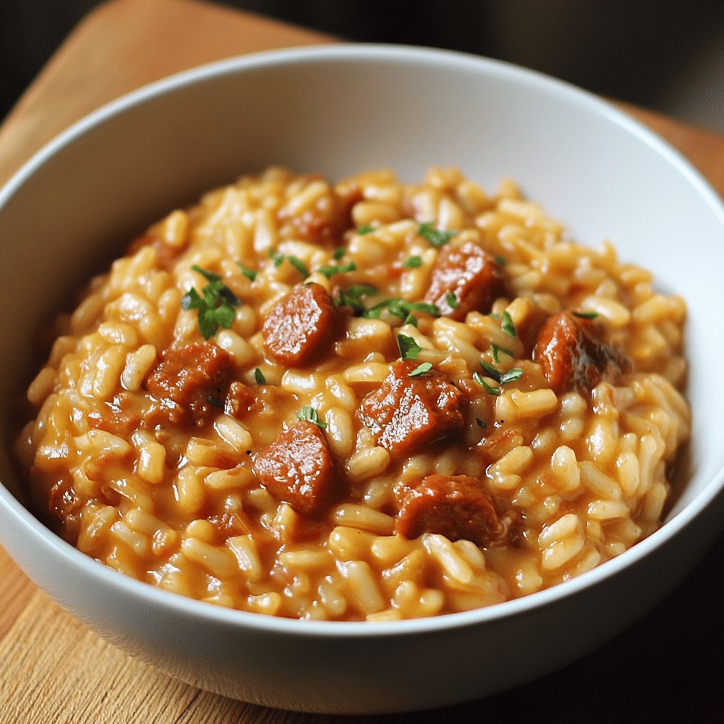 Risotto au chorizo