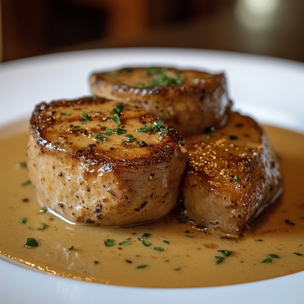 Filet mignon de porc à la moutarde