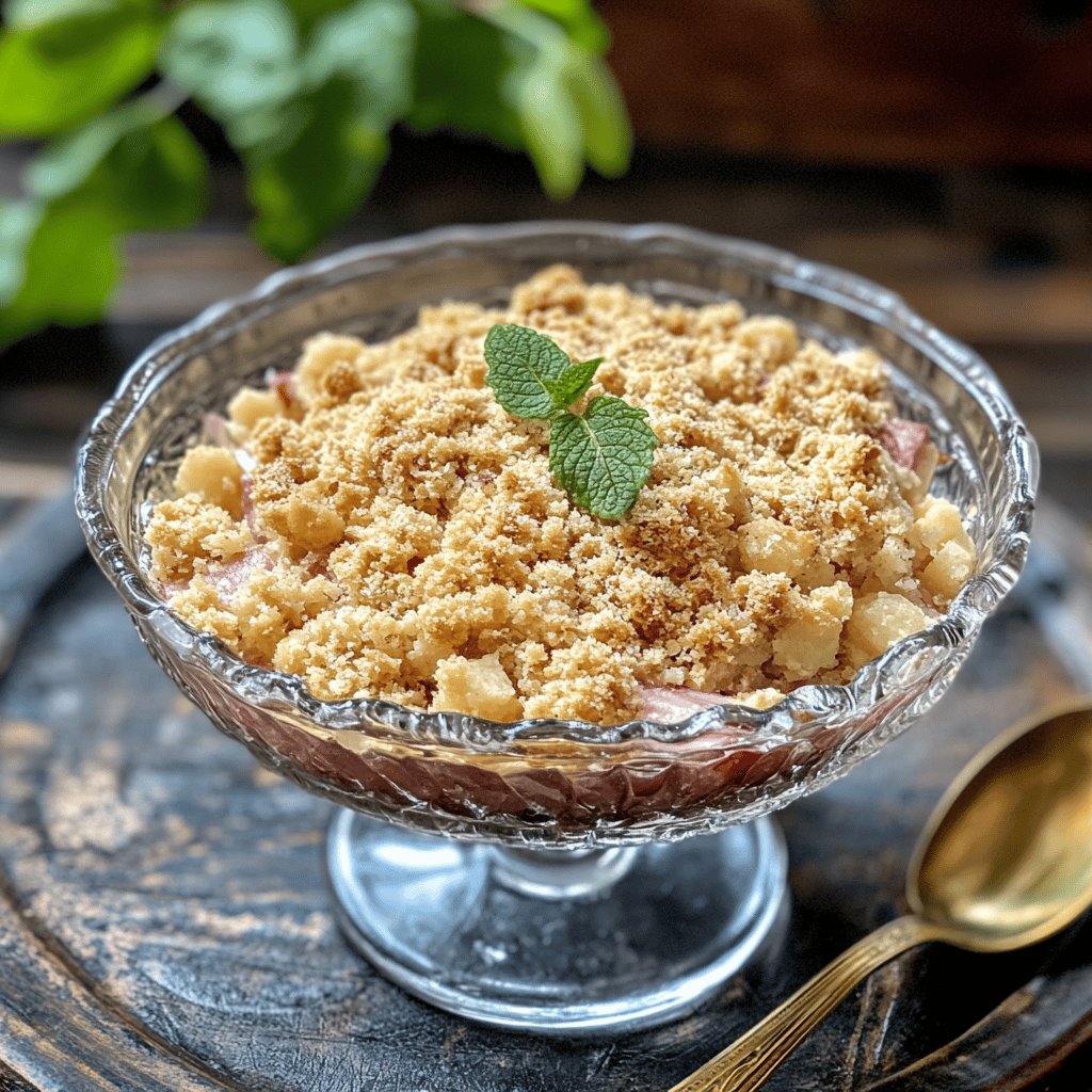 Crumble à la rhubarbe