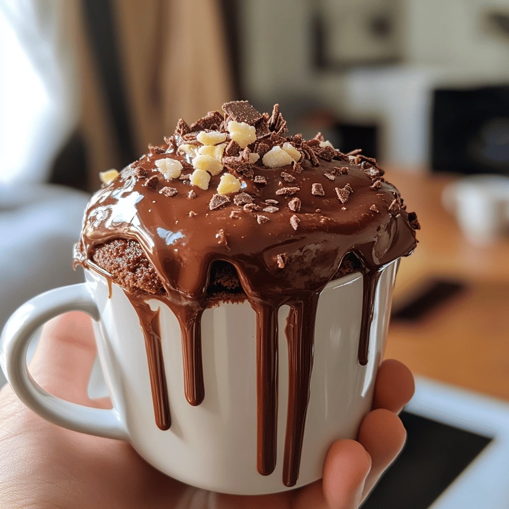 Mug Cake Nutella au micro-ondes