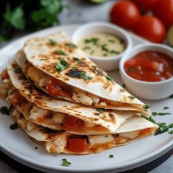 Quesadillas au Fromage et Poulet