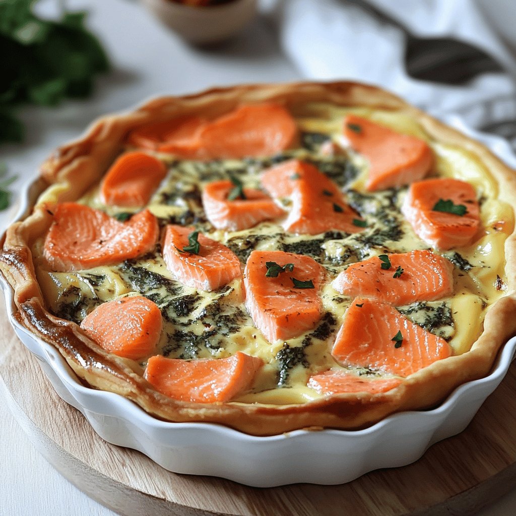 Quiche au saumon facile