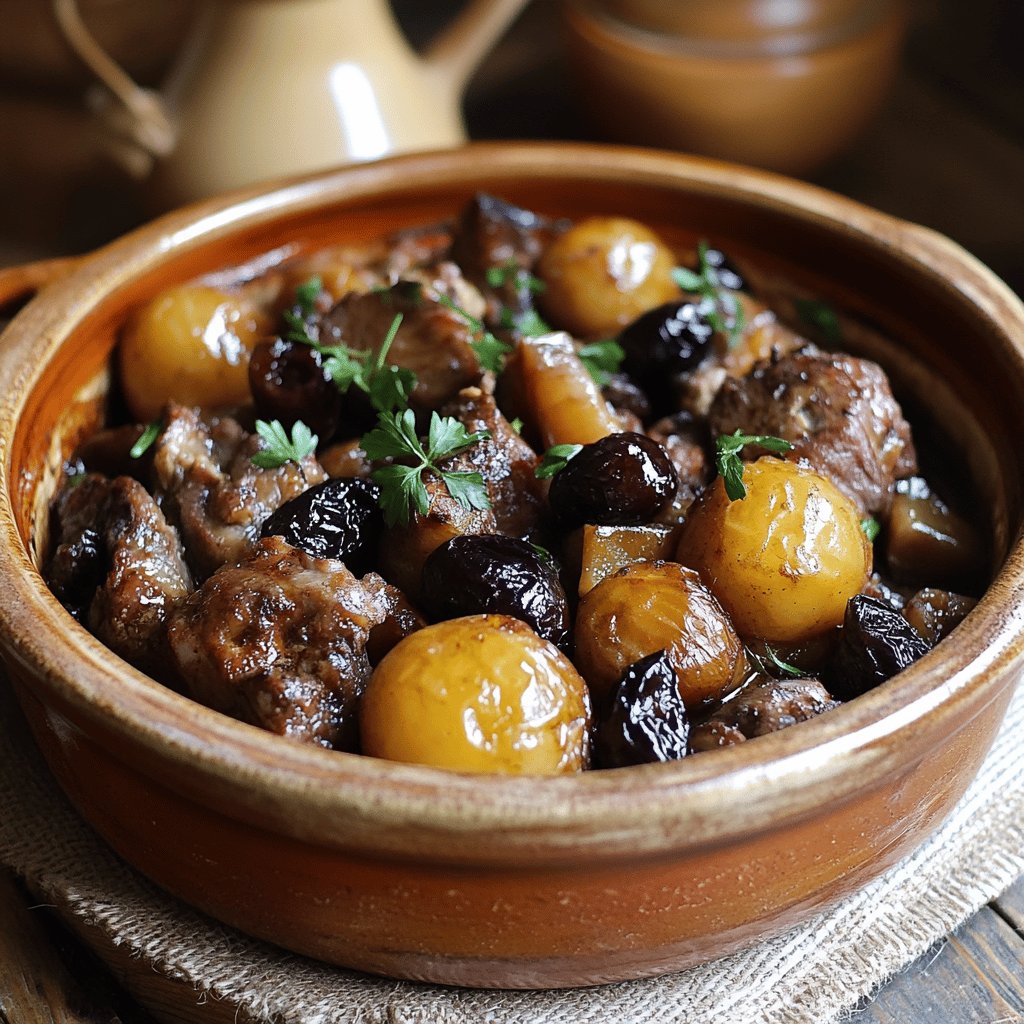 Tajine d'agneau aux pruneaux