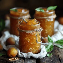 Confiture pêche-vanille maison