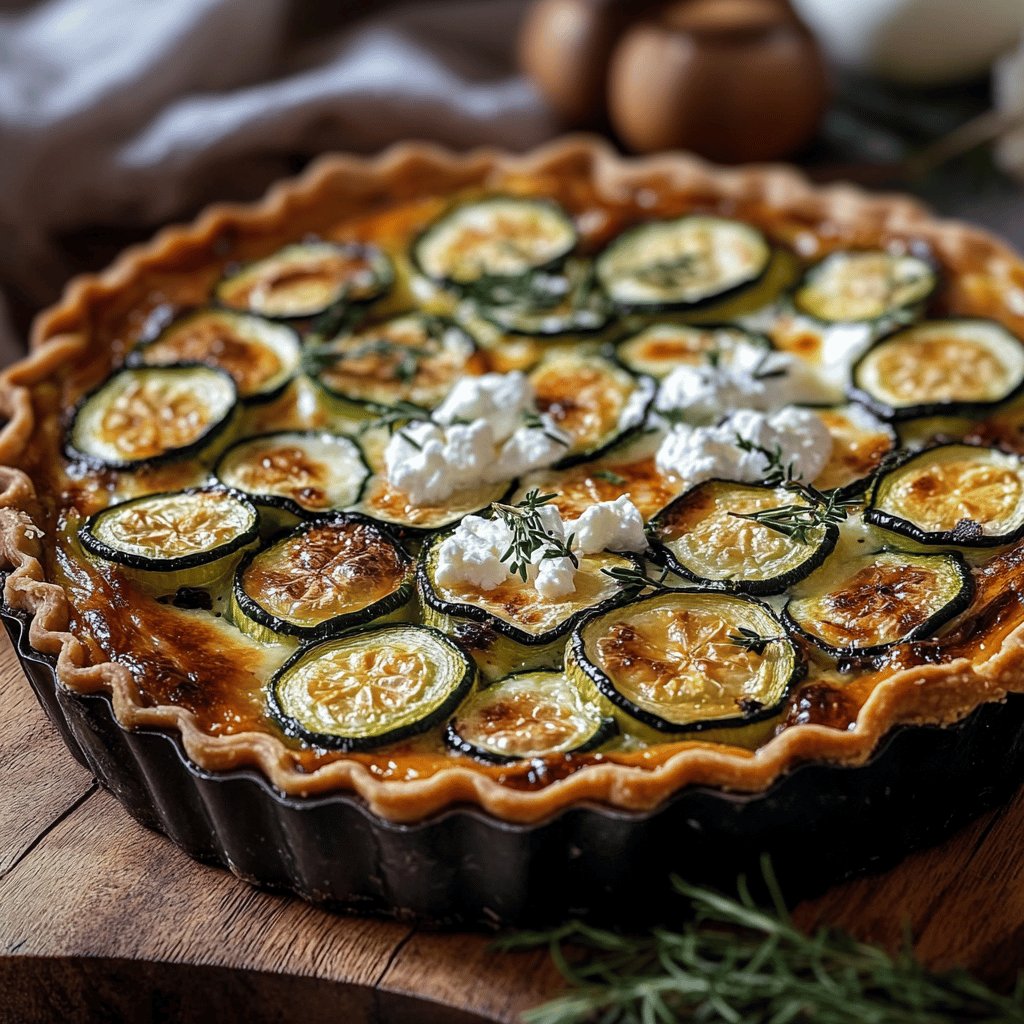 Quiche aux courgettes et chèvre