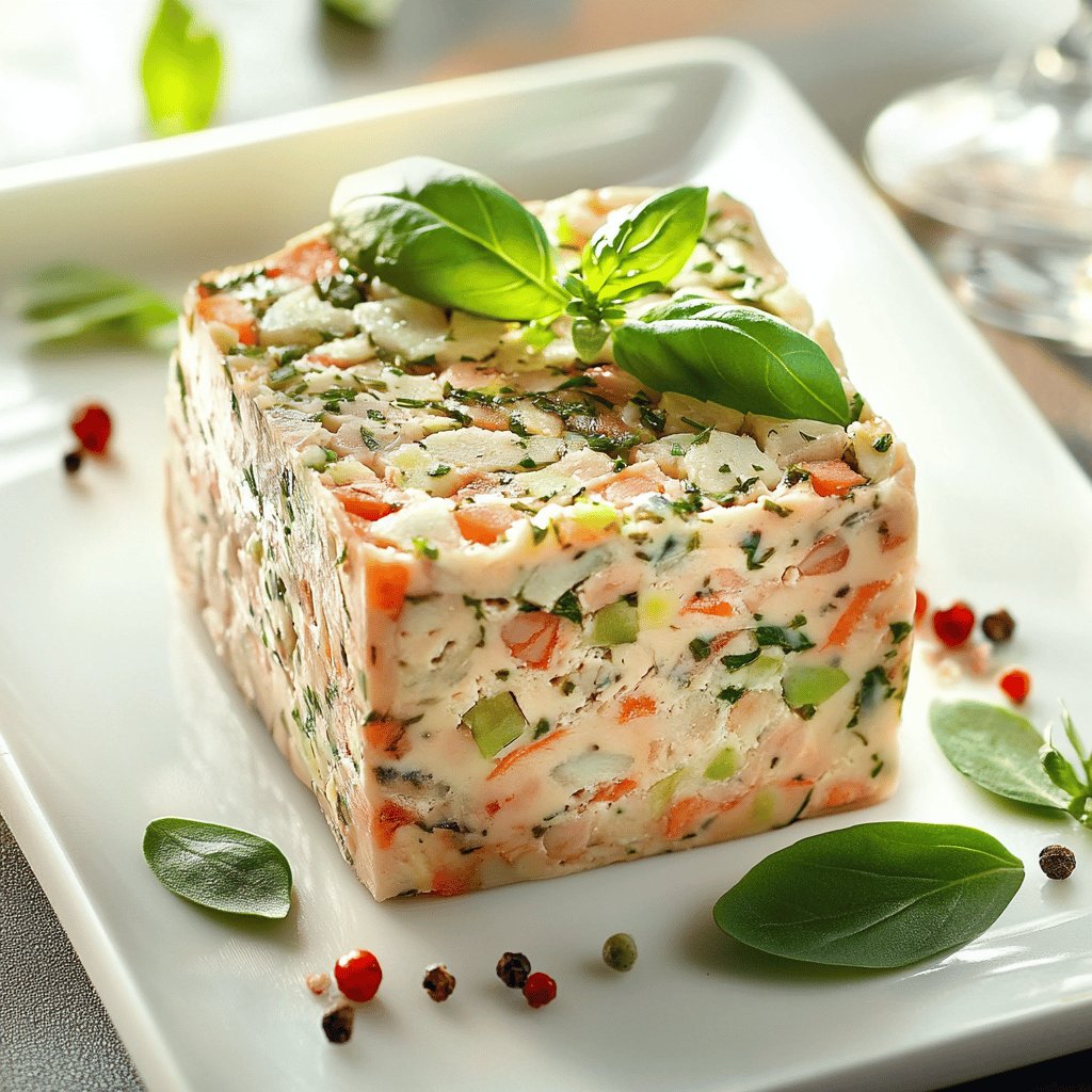 Terrine de poisson au basilic