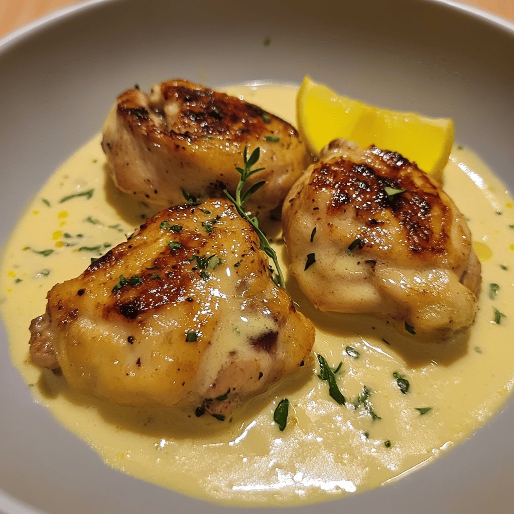 Aiguillettes de poulet à la crème de citron