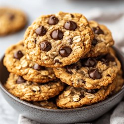 Chewy Chocolate Chip Oatmeal Cookies