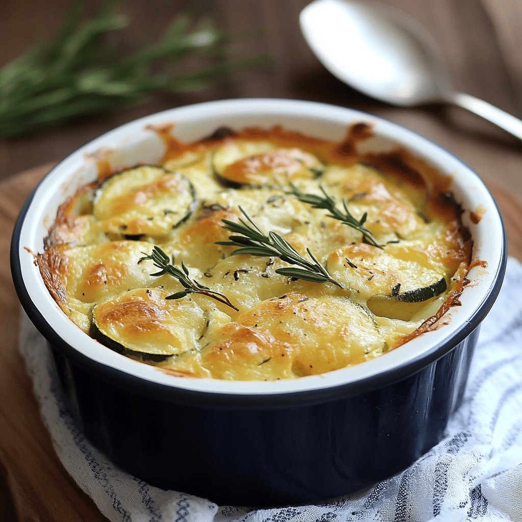 Gratin de courgettes savoureux