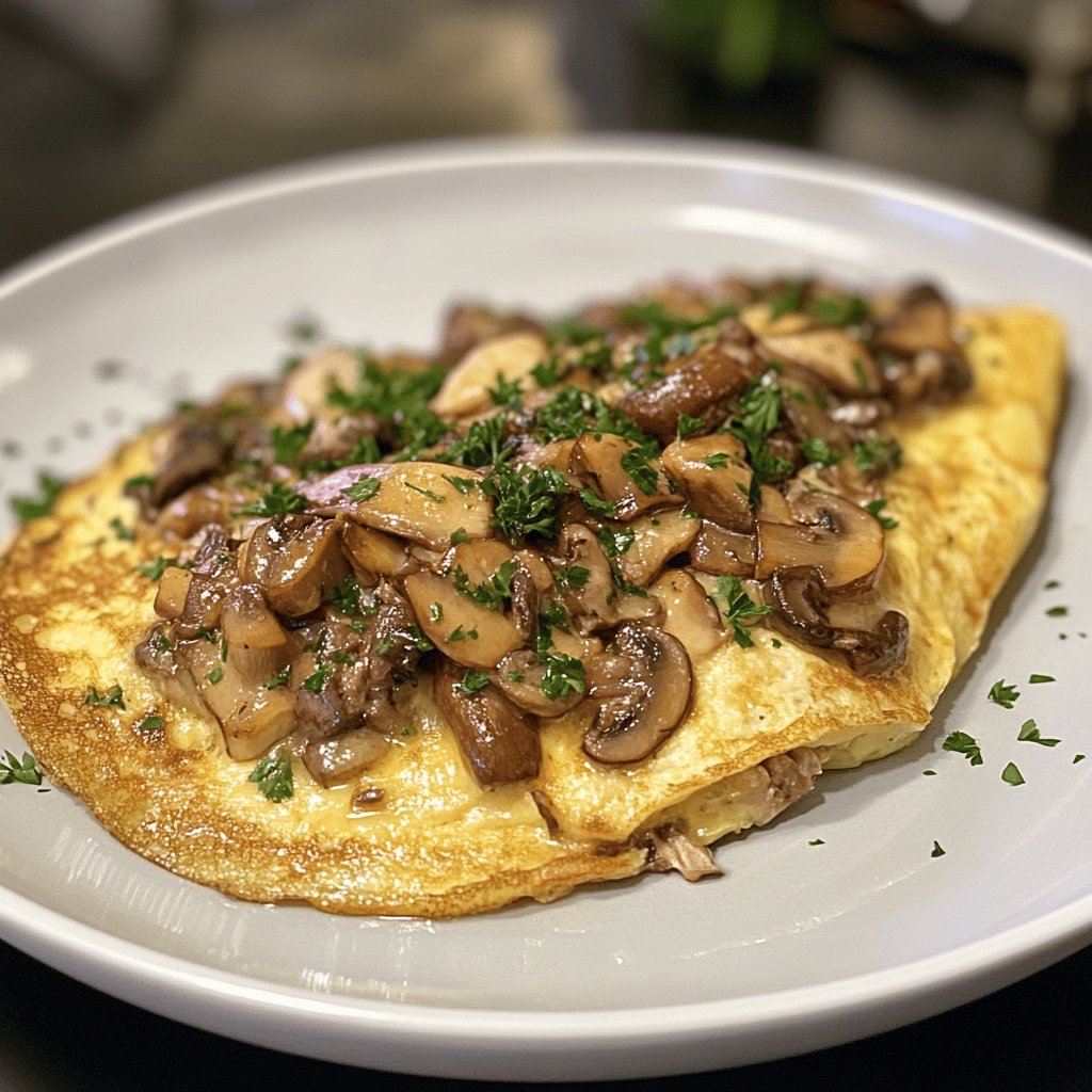 Omelette aux cèpes