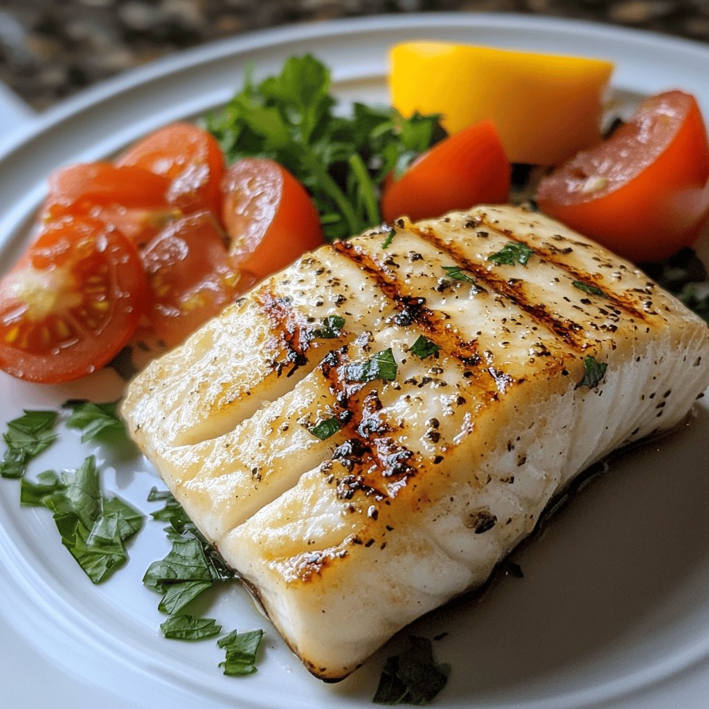 Simple Grilled Halibut