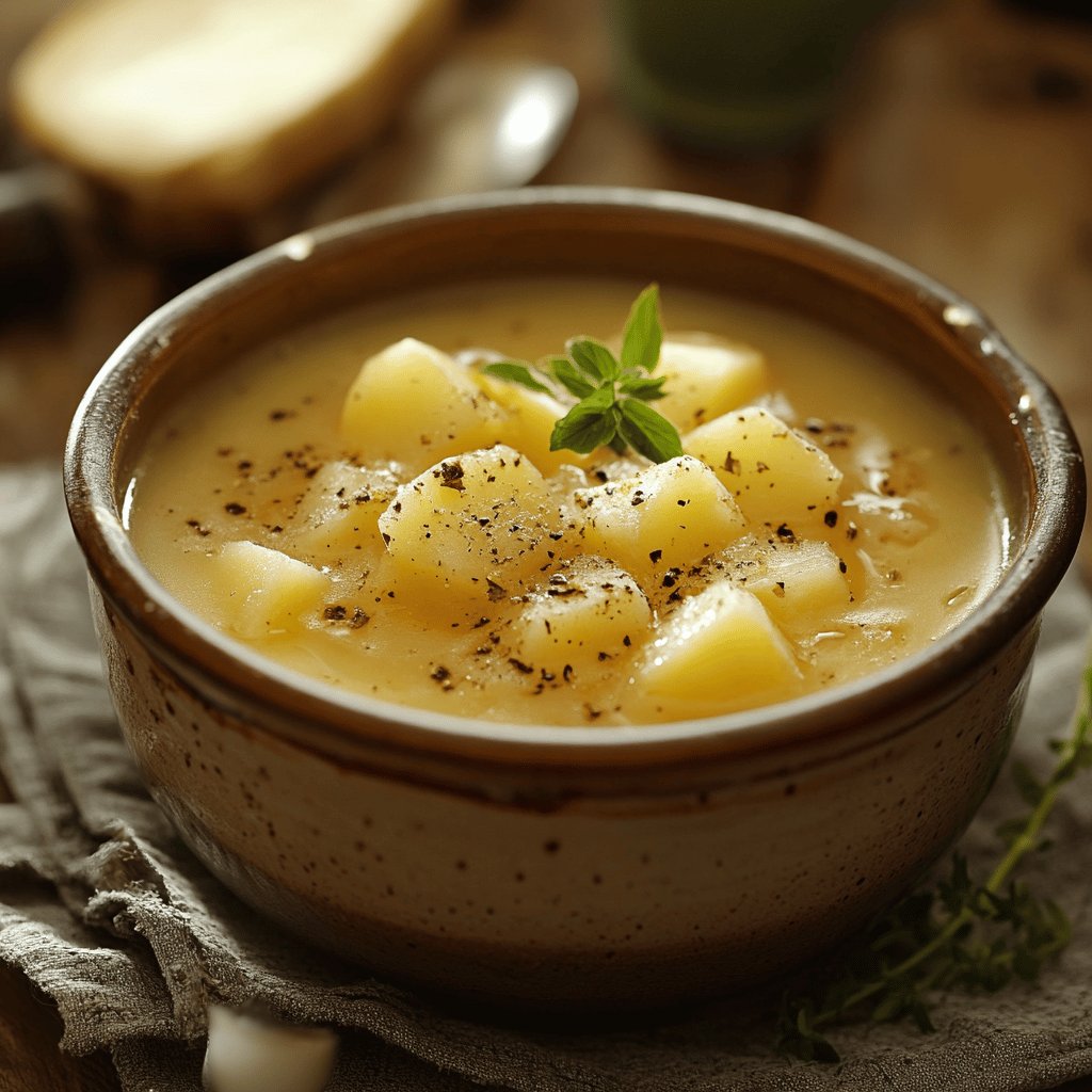 Soupe de poireaux et pommes de terre