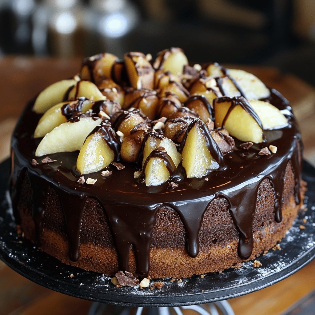 Gâteau moelleux poire chocolat