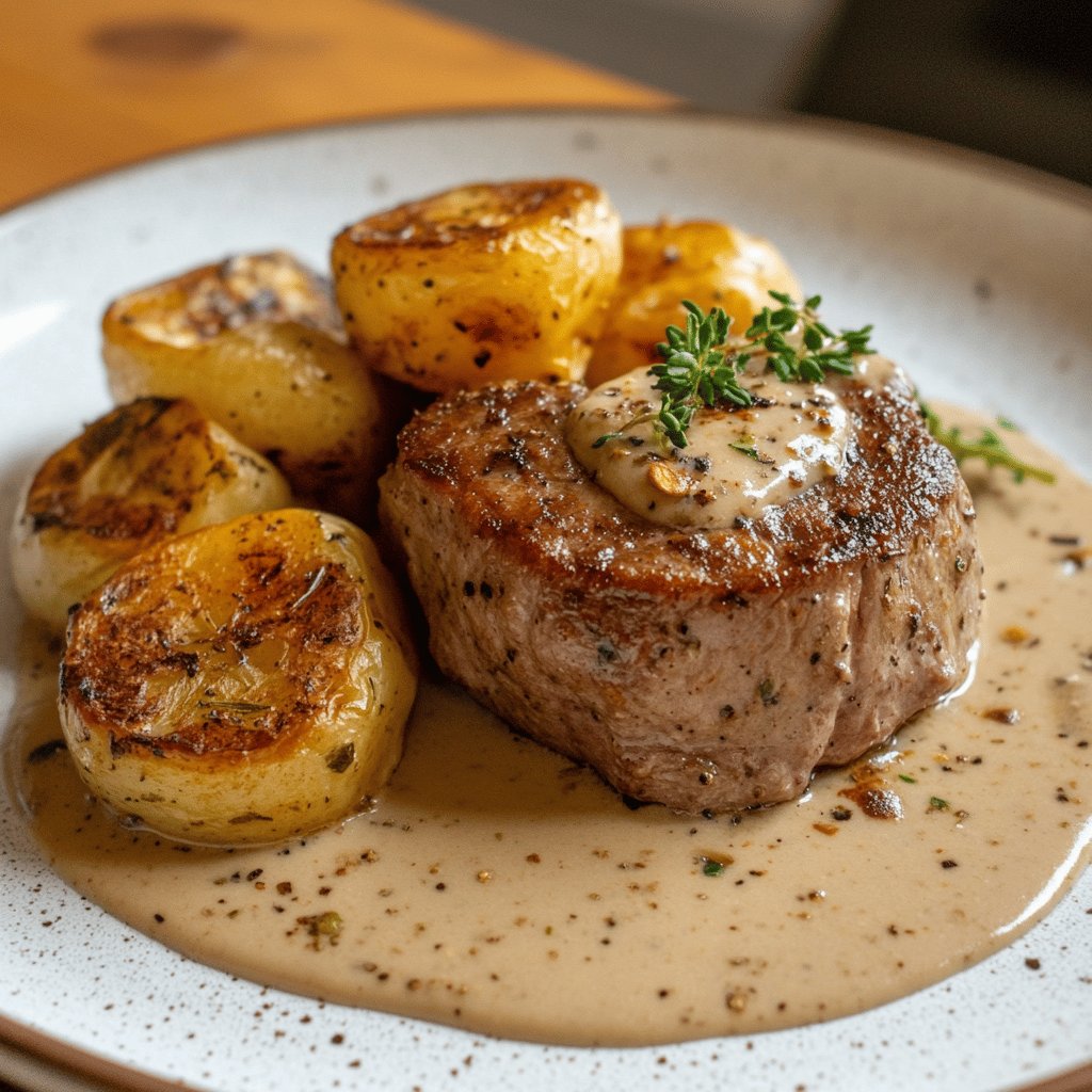 Filet mignon de porc à la moutarde