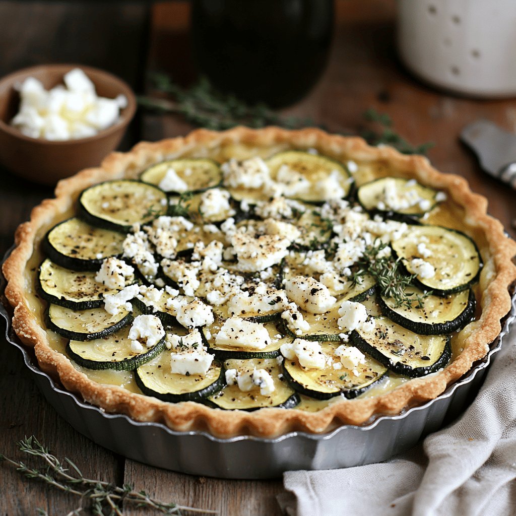 Tarte courgettes et feta