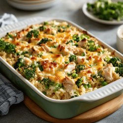 Broccoli, Rice, Cheese, and Chicken Casserole