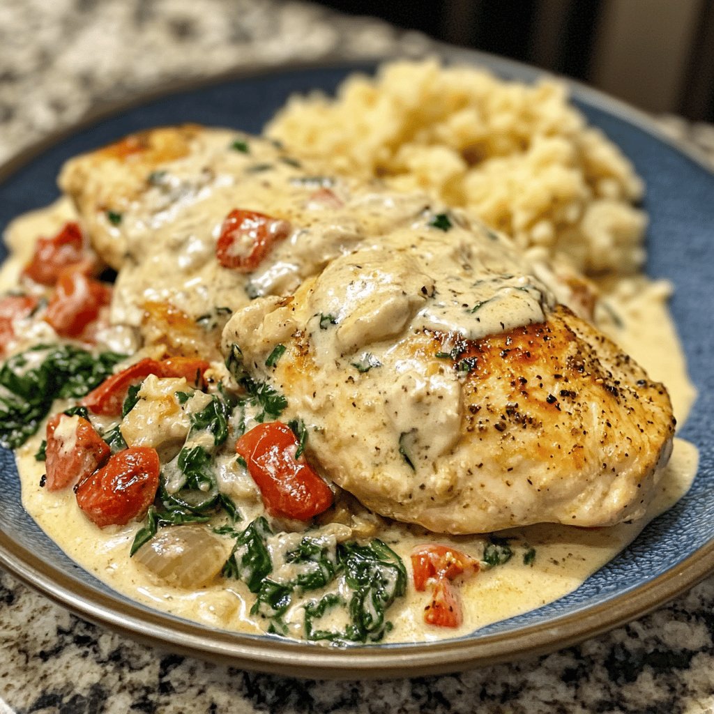 Creamy Garlic Tuscan Chicken