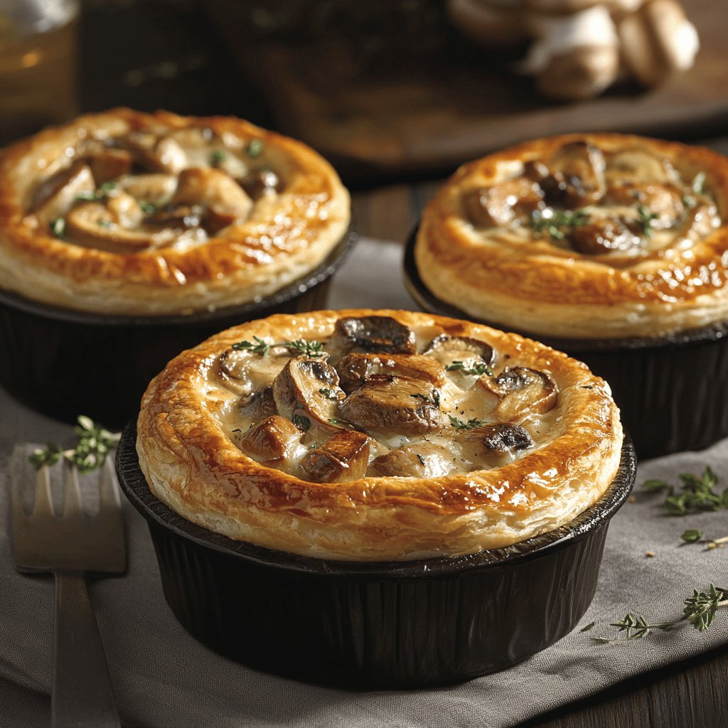 Tourte aux champignons simple et délicieuse