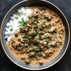 Beef Stroganoff with Ground Meat