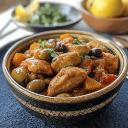 Tajine poulet olives et citrons confits