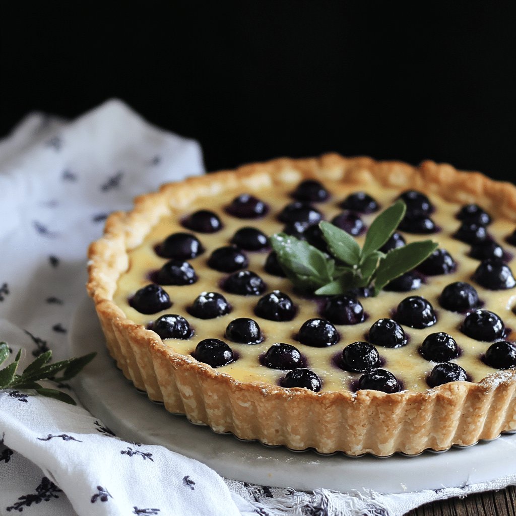 Tarte aux myrtilles facile