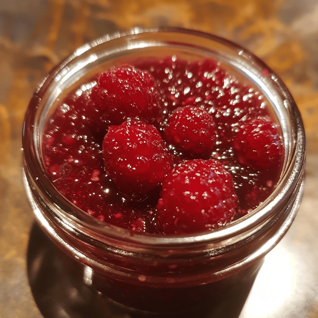 Confiture de framboises maison