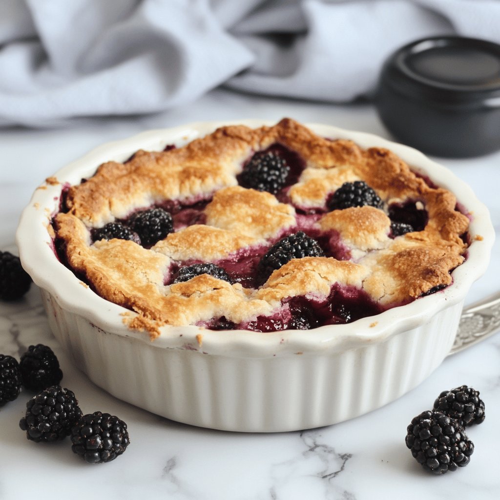 Simple Blackberry Cobbler