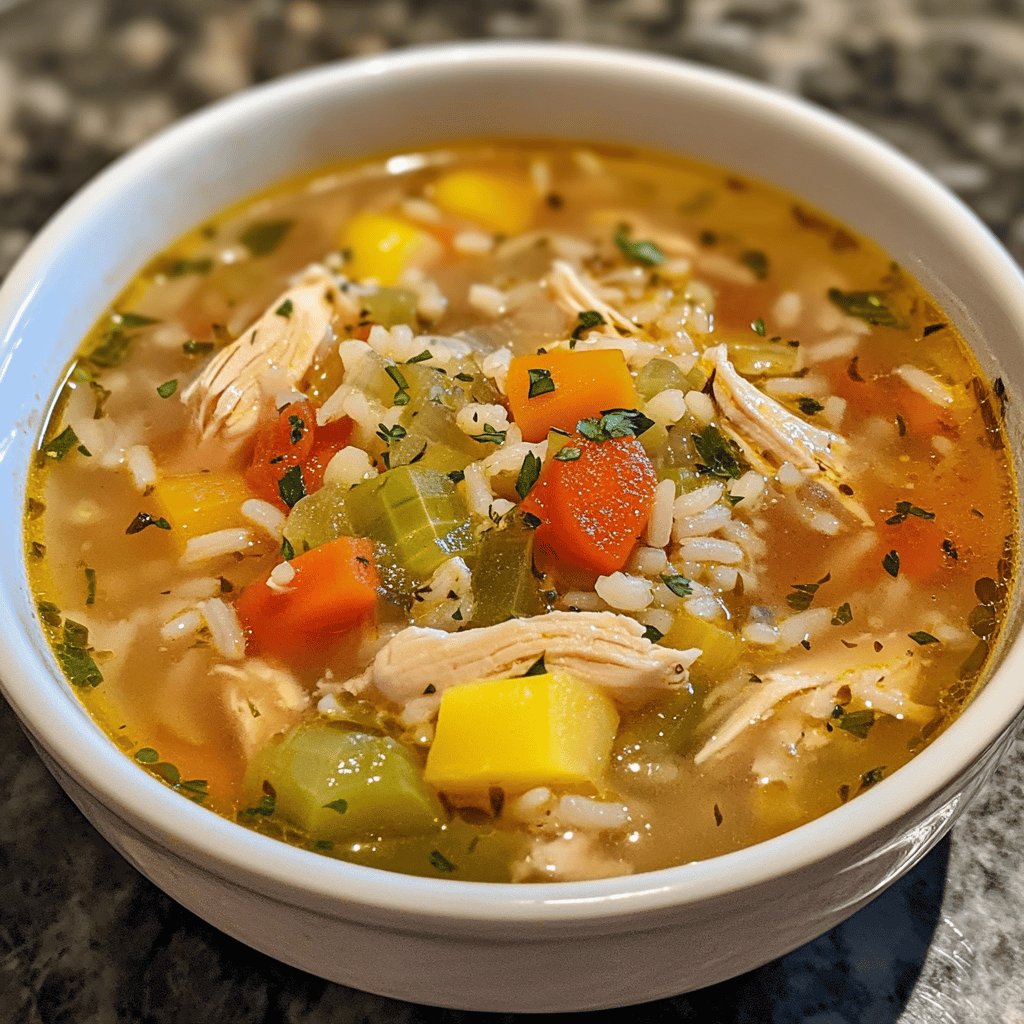 Hearty Chicken and Rice Soup