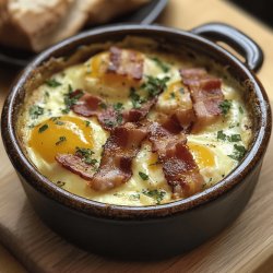 Oeuf cocotte au bacon