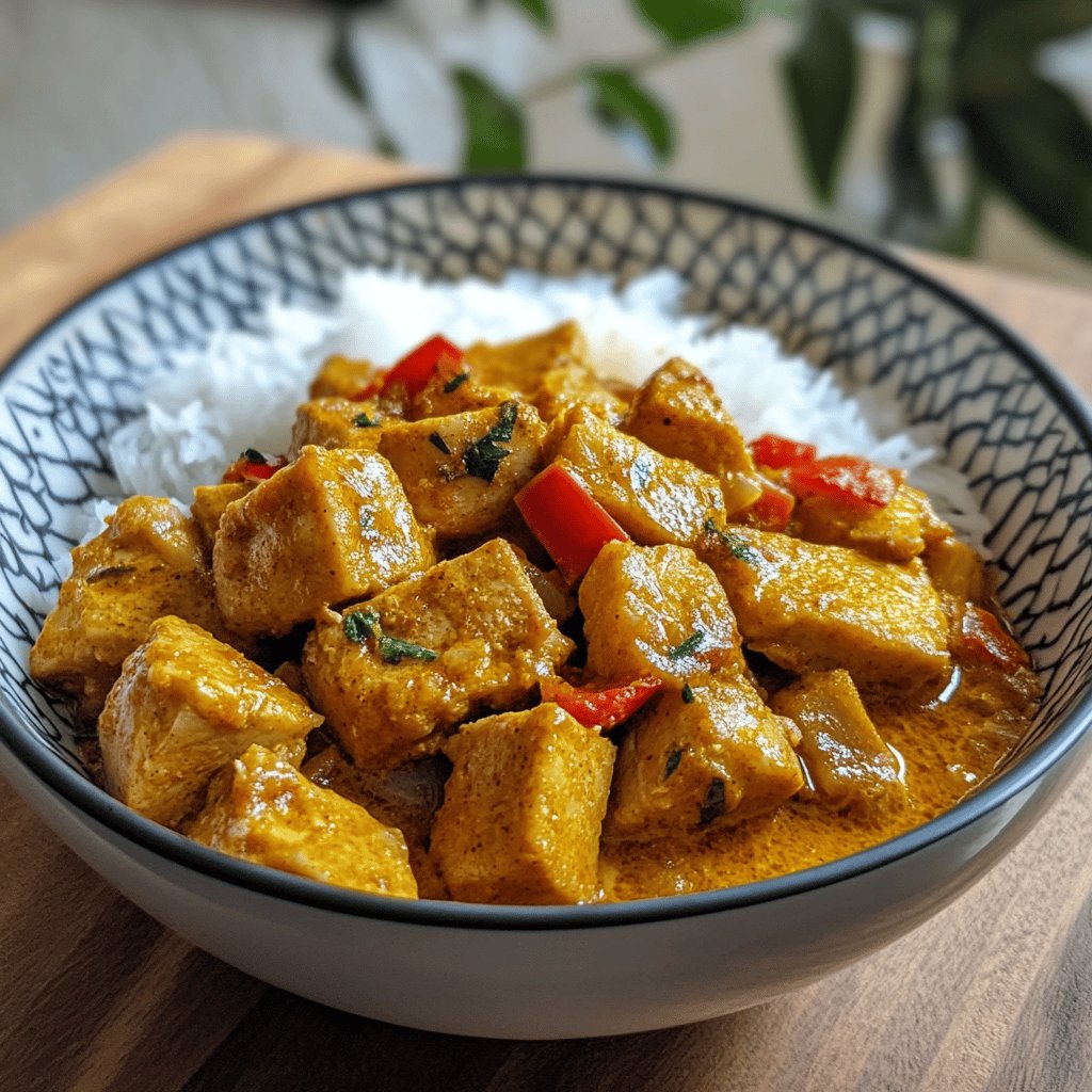 Sauté de porc au curry et coco