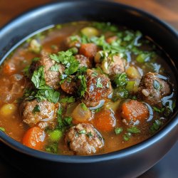 Traditional Albondigas Soup