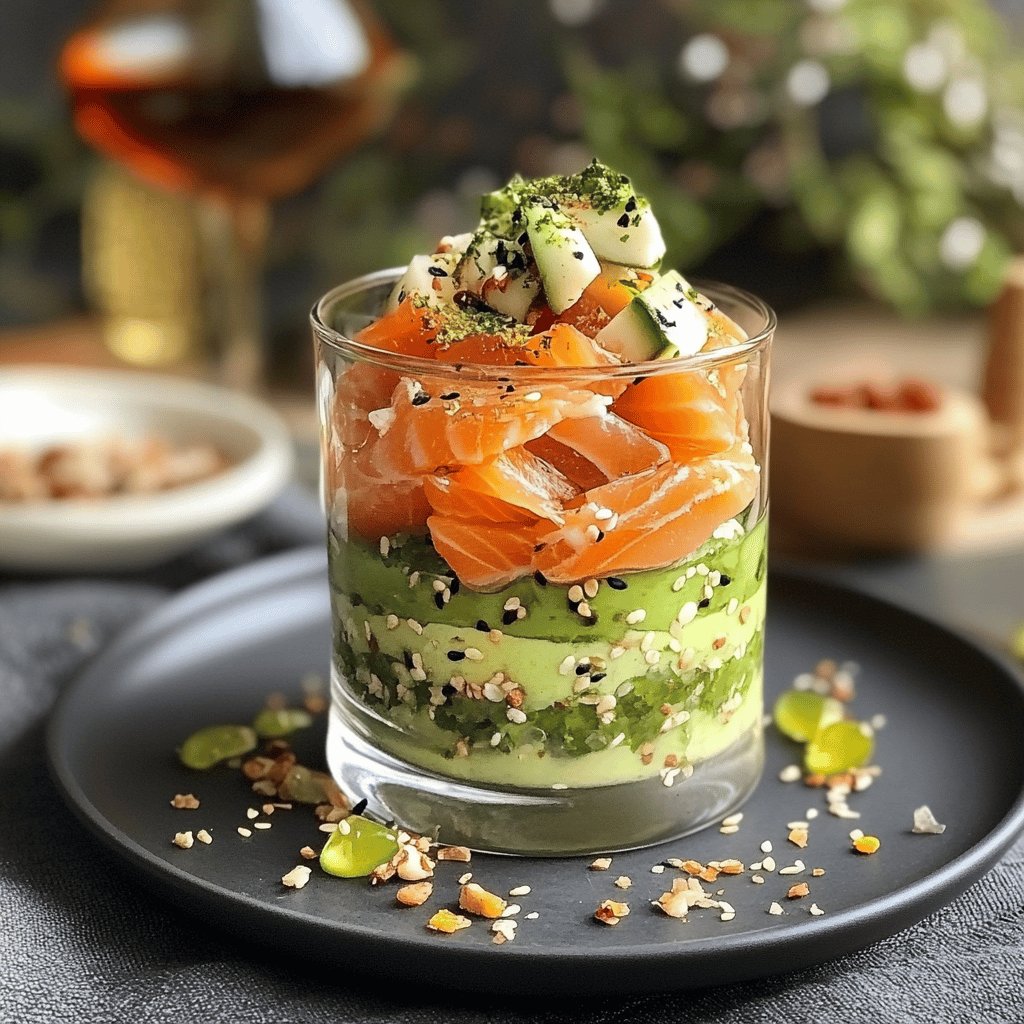 Verrine Avocat et Saumon Fumé