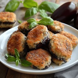 Beignets d'aubergine au basilic