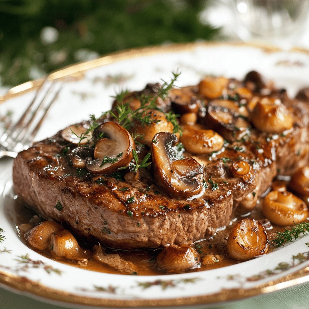 Côte de veau aux champignons