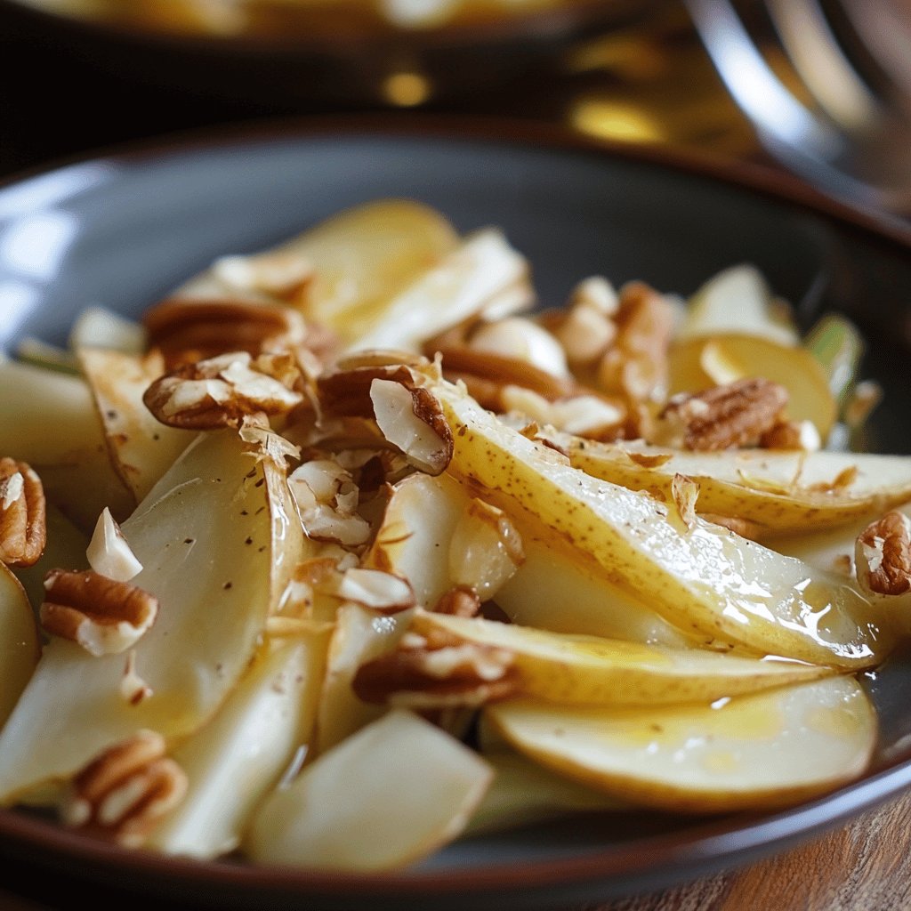 Salade d'endives, pommes et noix