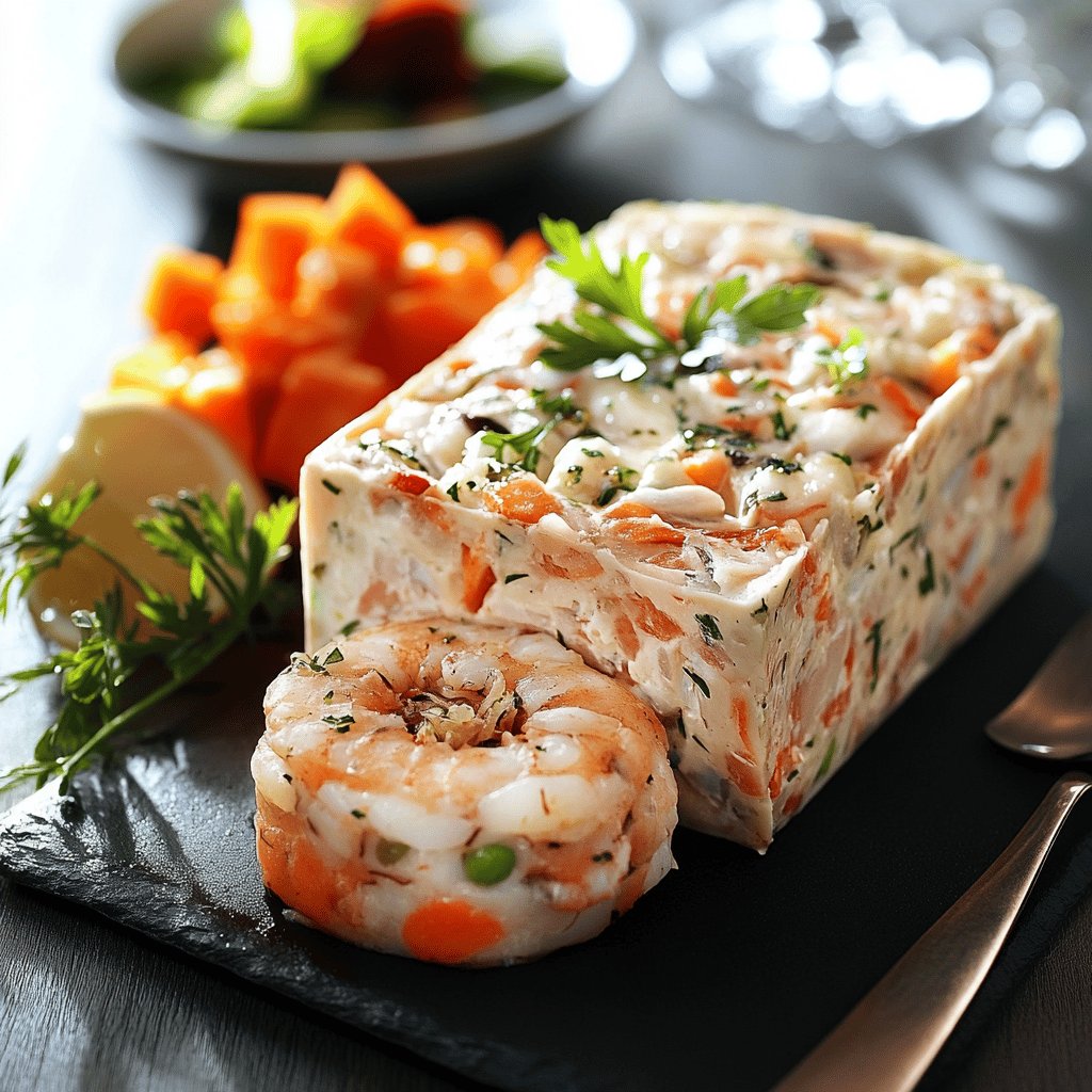 Terrine de poisson et langoustine