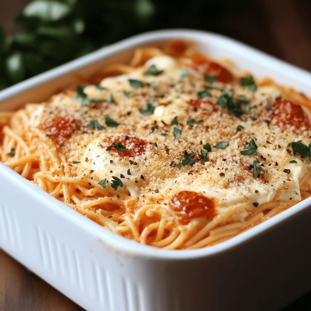 Baked Cream Cheese Spaghetti