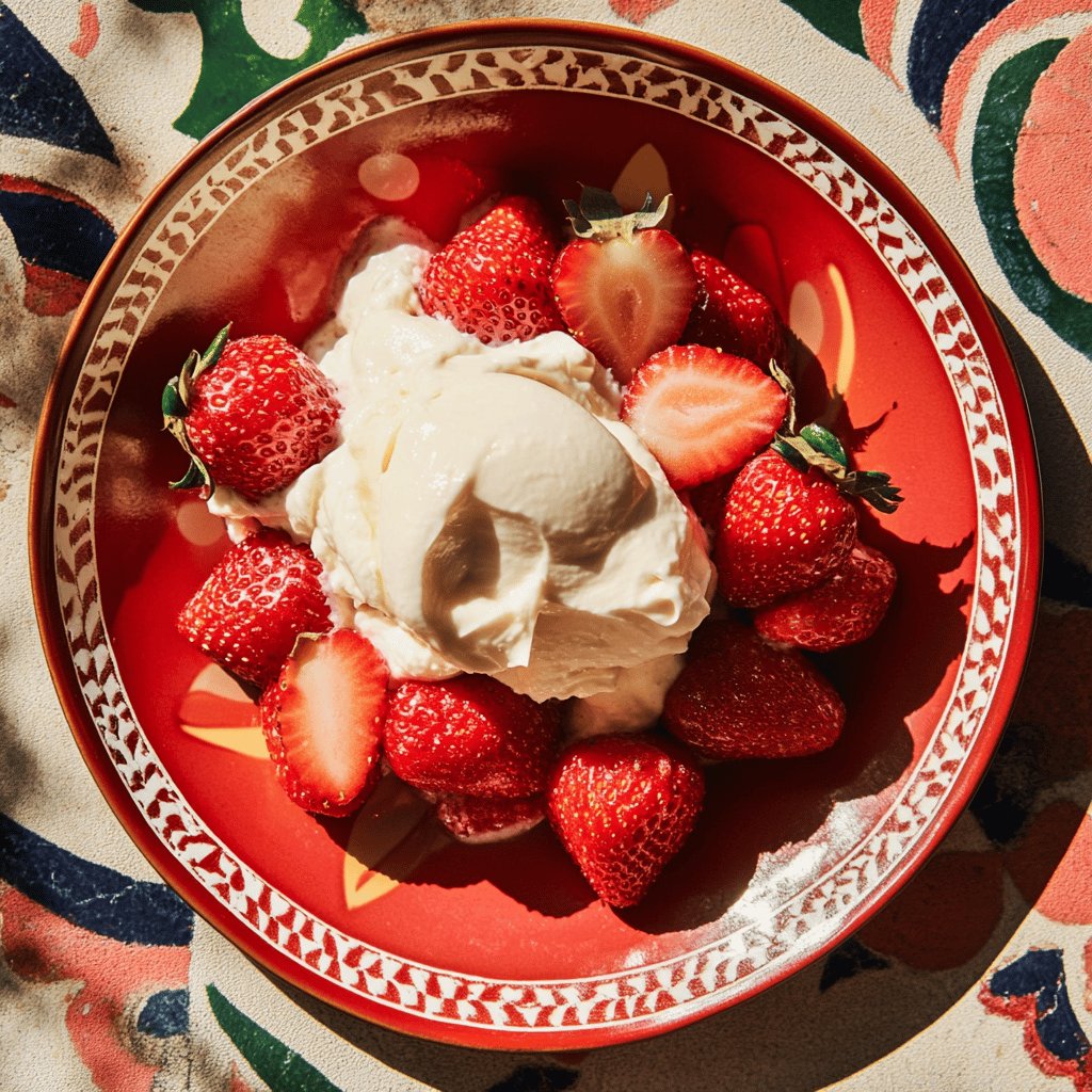 Mexican-Style Strawberries and Cream